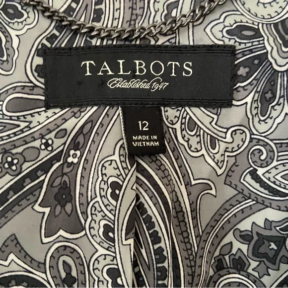Talbots Blazer Womens 12 Gray Wool Blend Preppy Classic Careerwear Academia EUC - Picture 4 of 12